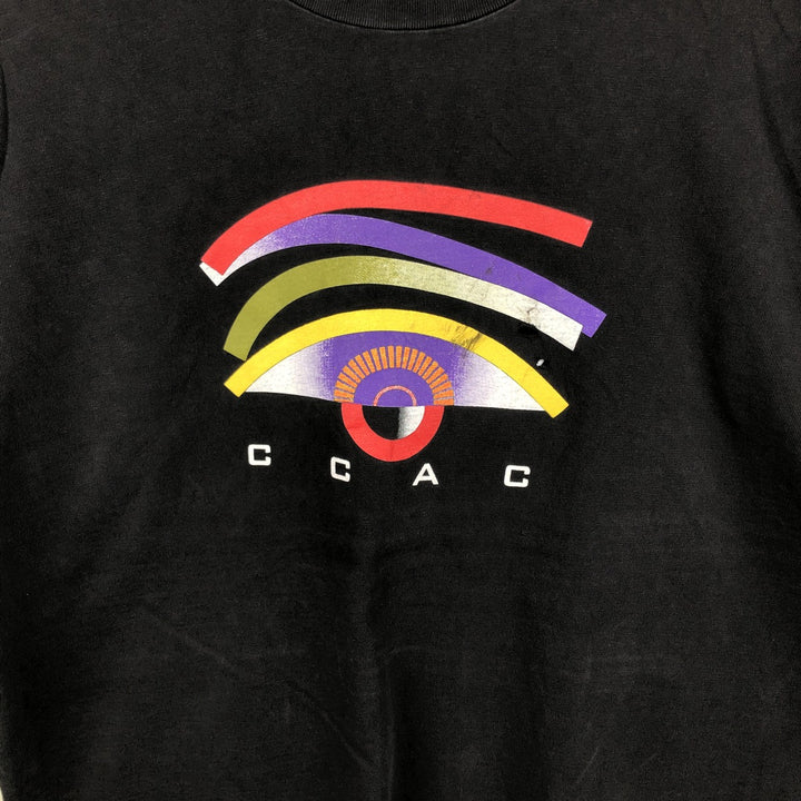 80s-90'S Hanes BEEFY-T College T-Shirt, Made in USA, Men's XL equivalent. cotton black type Vintage Second Hand