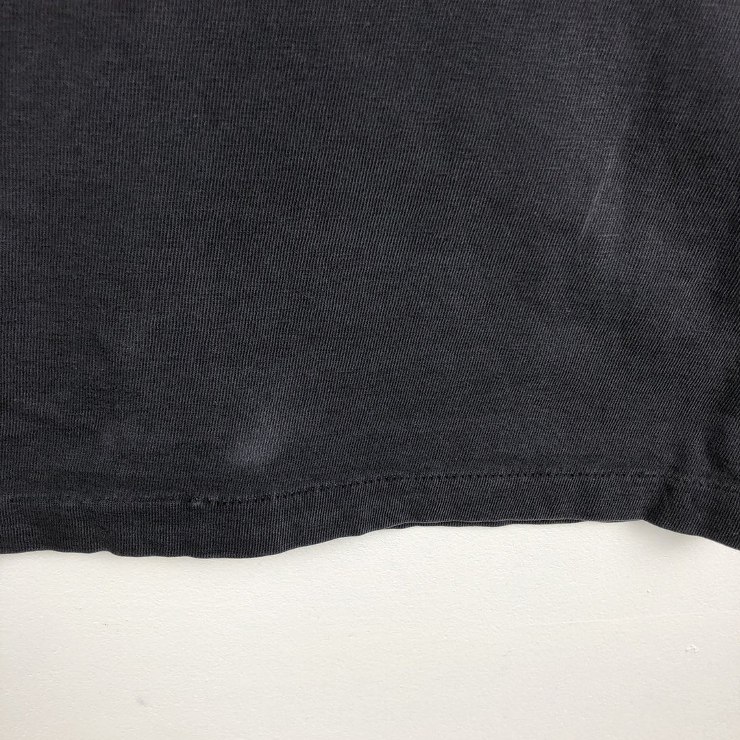 80s-90'S Hanes BEEFY-T College T-Shirt, Made in USA, Men's XL equivalent. cotton black type Vintage Second Hand
