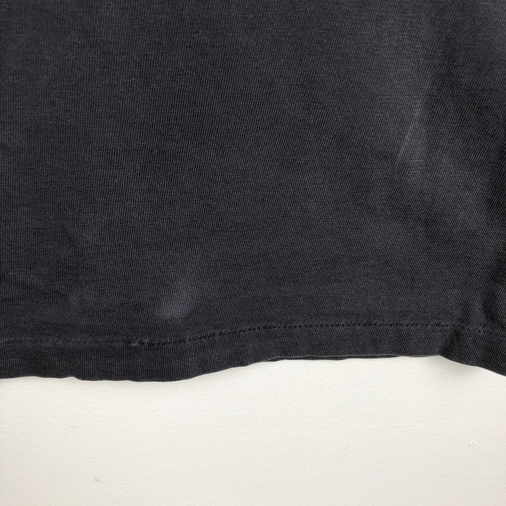80s-90'S Hanes BEEFY-T College T-Shirt, Made in USA, Men's XL equivalent. cotton black type Vintage Second Hand
