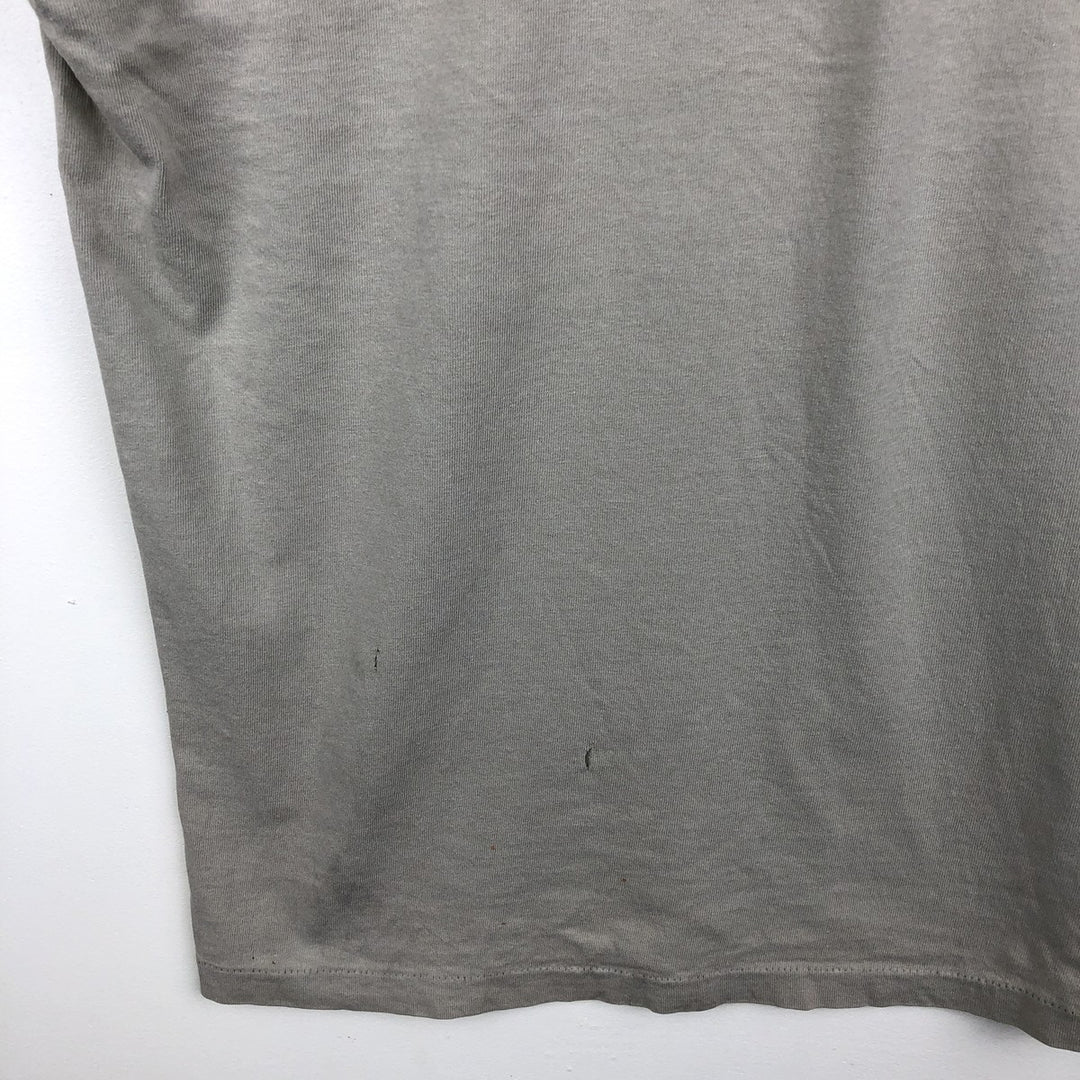90'S Hanes Heavyweight Print T-Shirt, Made in USA, Men's Size XL (approx.) cotton gray type Vintage Second Hand