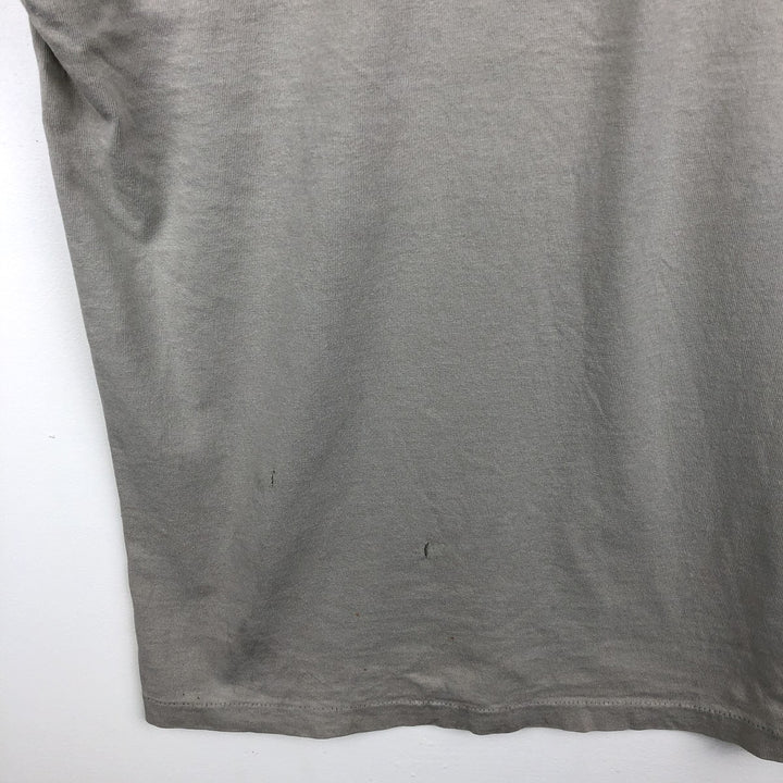 90'S Hanes Heavyweight Print T-Shirt, Made in USA, Men's Size XL (approx.) cotton gray type Vintage Second Hand