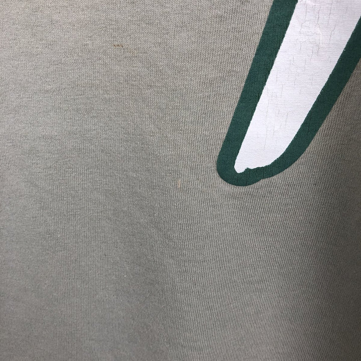 90'S Hanes Heavyweight Print T-Shirt, Made in USA, Men's Size XL (approx.) cotton gray type Vintage Second Hand
