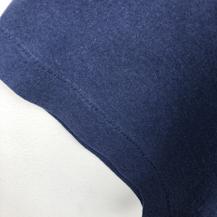 90'S Fruit of the Loom Best Printed T-shirt, Made in USA, Men's L size, Vintage cotton navy blue type Vintage Second Hand