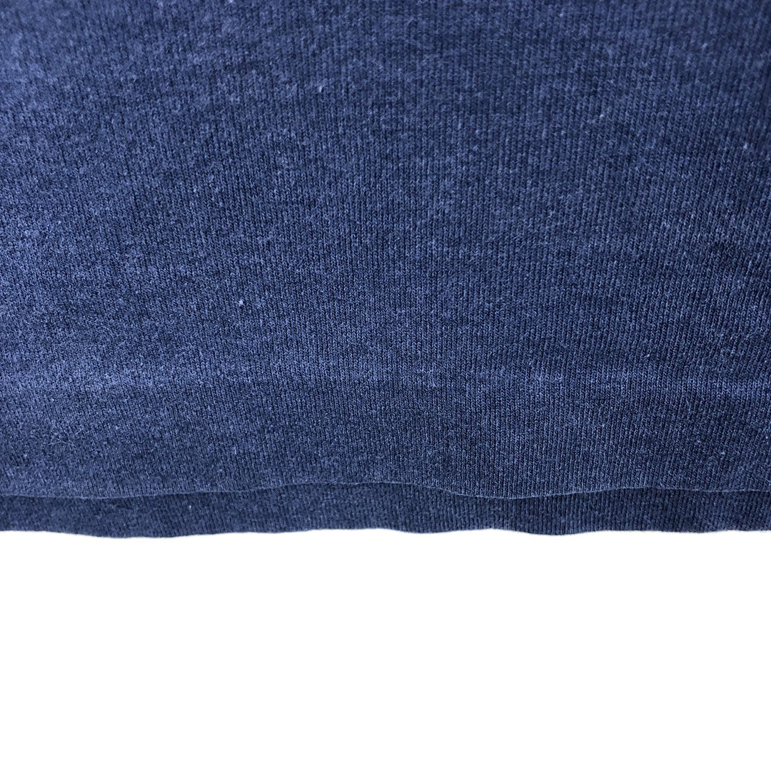 90'S Fruit of the Loom Best Printed T-shirt, Made in USA, Men's L size, Vintage cotton navy blue type Vintage Second Hand