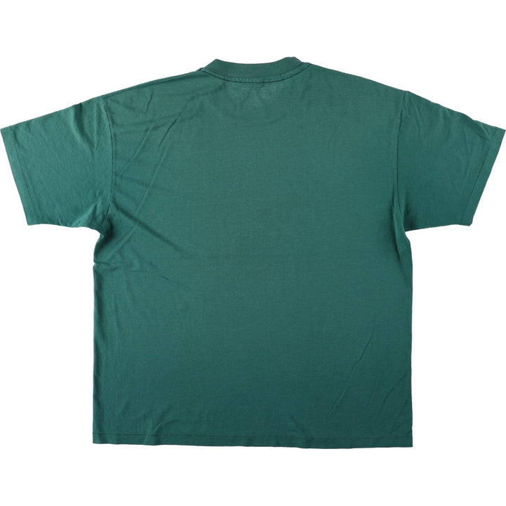 90'S Hanes Great Smoky Print T-Shirt, Made in USA, Men's XL equivalent, Vintage cotton green type Vintage Second Hand