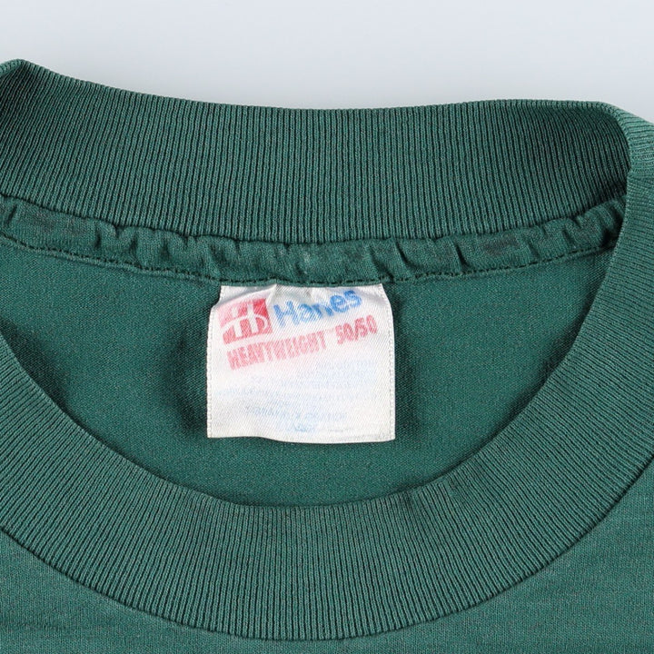 90'S Hanes Great Smoky Print T-Shirt, Made in USA, Men's XL equivalent, Vintage cotton green type Vintage Second Hand