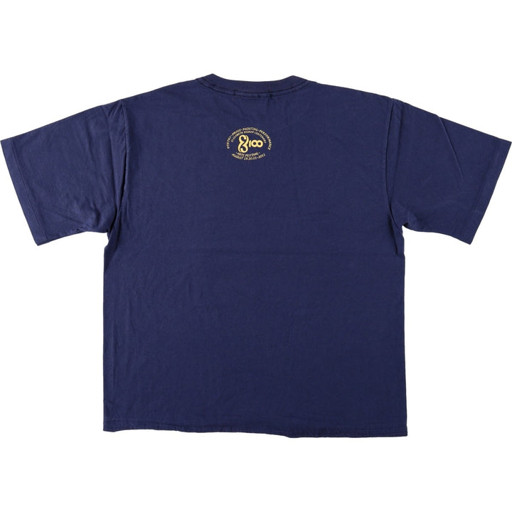 90'S STANFIELED'S Joy Laking Art T-Shirt, Made in Canada, Men's Size L (approx.), Vintage cotton navy blue type Vintage Second Hand