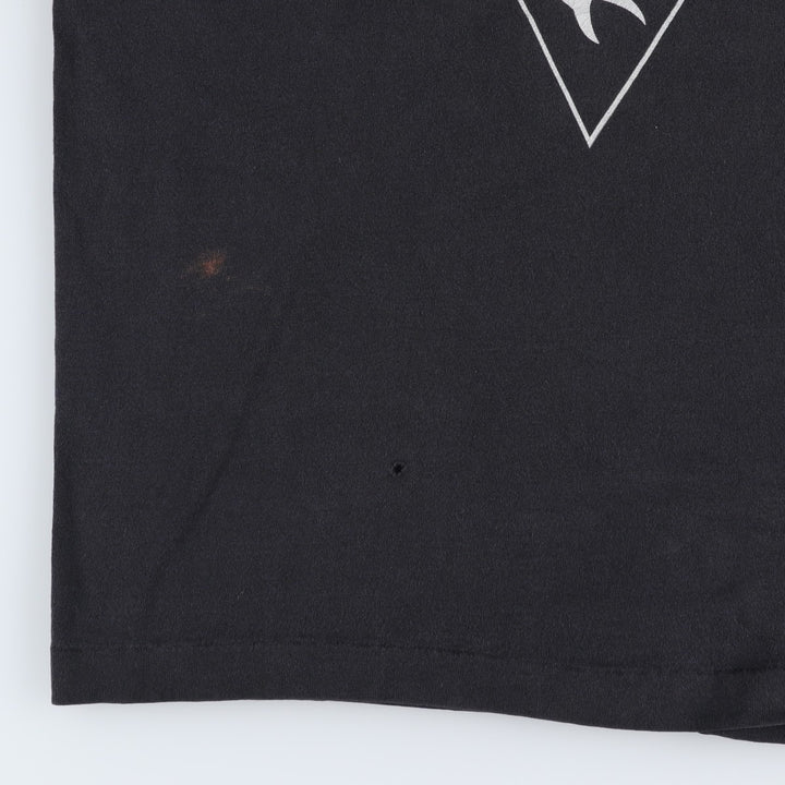 90'S Fruit of the Loom printed T-shirt, made in the USA, men's XL size, vintage cotton black type Vintage Second Hand