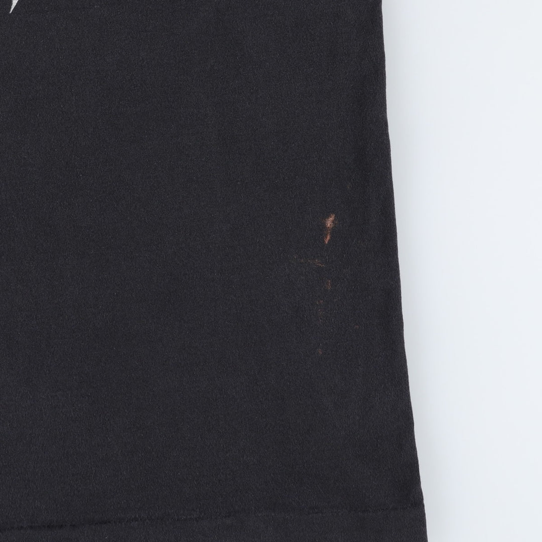 90'S Fruit of the Loom printed T-shirt, made in the USA, men's XL size, vintage cotton black type Vintage Second Hand