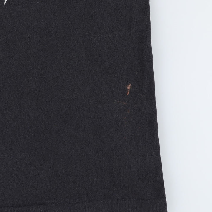 90'S Fruit of the Loom printed T-shirt, made in the USA, men's XL size, vintage cotton black type Vintage Second Hand