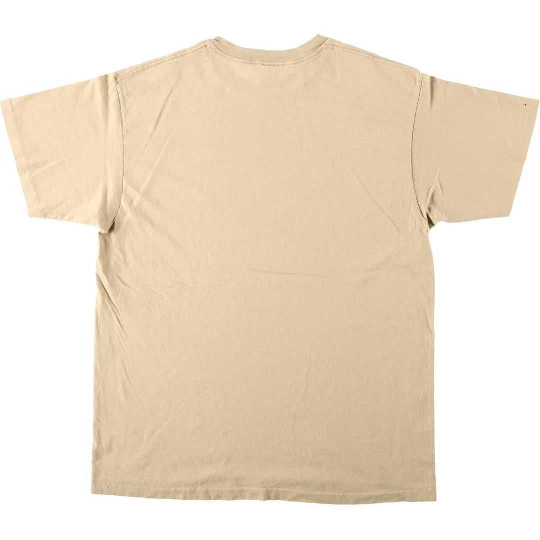 90'S Anvil Printed T-shirt Made in USA Men's XL Vintage cotton Beige type Vintage Second Hand