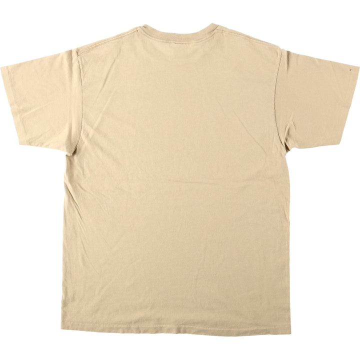 90'S Anvil Printed T-shirt Made in USA Men's XL Vintage cotton Beige type Vintage Second Hand