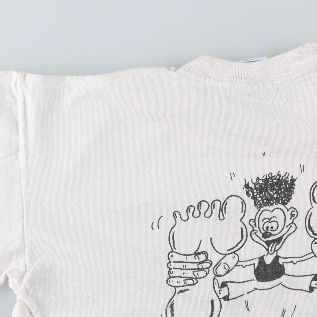 90'S Fruit of the Loom SCREEN STARS Screen Stars Printed T-shirt Men's L size Vintage cotton white type Vintage Second Hand