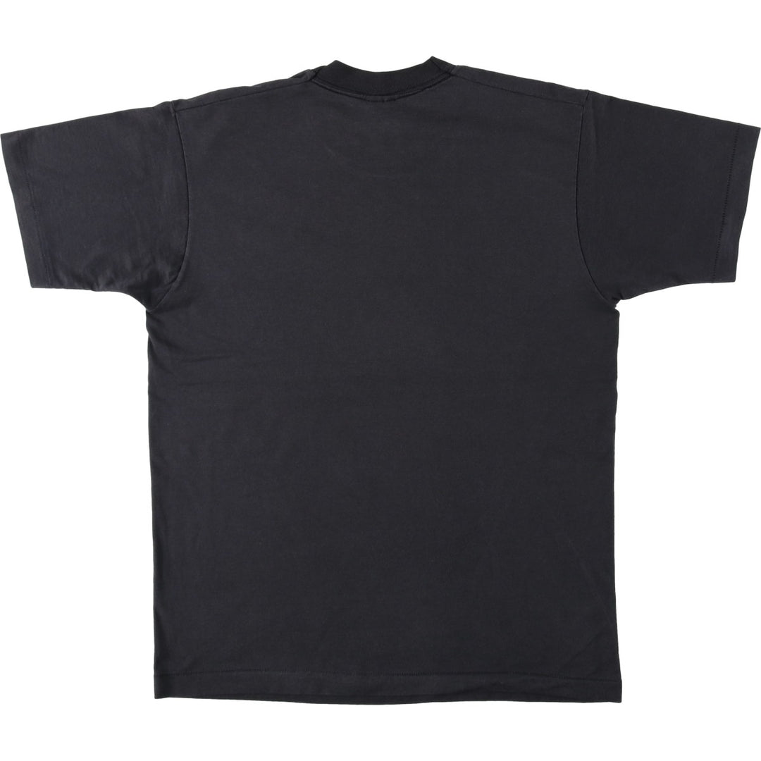 90'S Fruit of the Loom printed T-shirt, made in the USA, men's size L, vintage cotton black type Vintage Second Hand