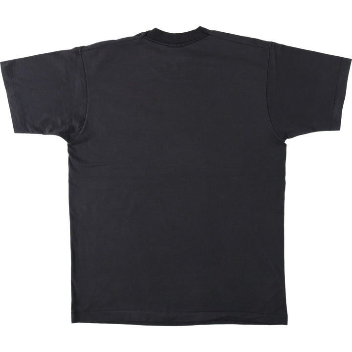 90'S Fruit of the Loom printed T-shirt, made in the USA, men's size L, vintage cotton black type Vintage Second Hand