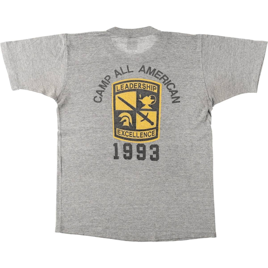 80s-90'S Jerzees Print T-Shirt, Made in USA, Men's Size M (approx.), Vintage polyester gray type Vintage Second Hand