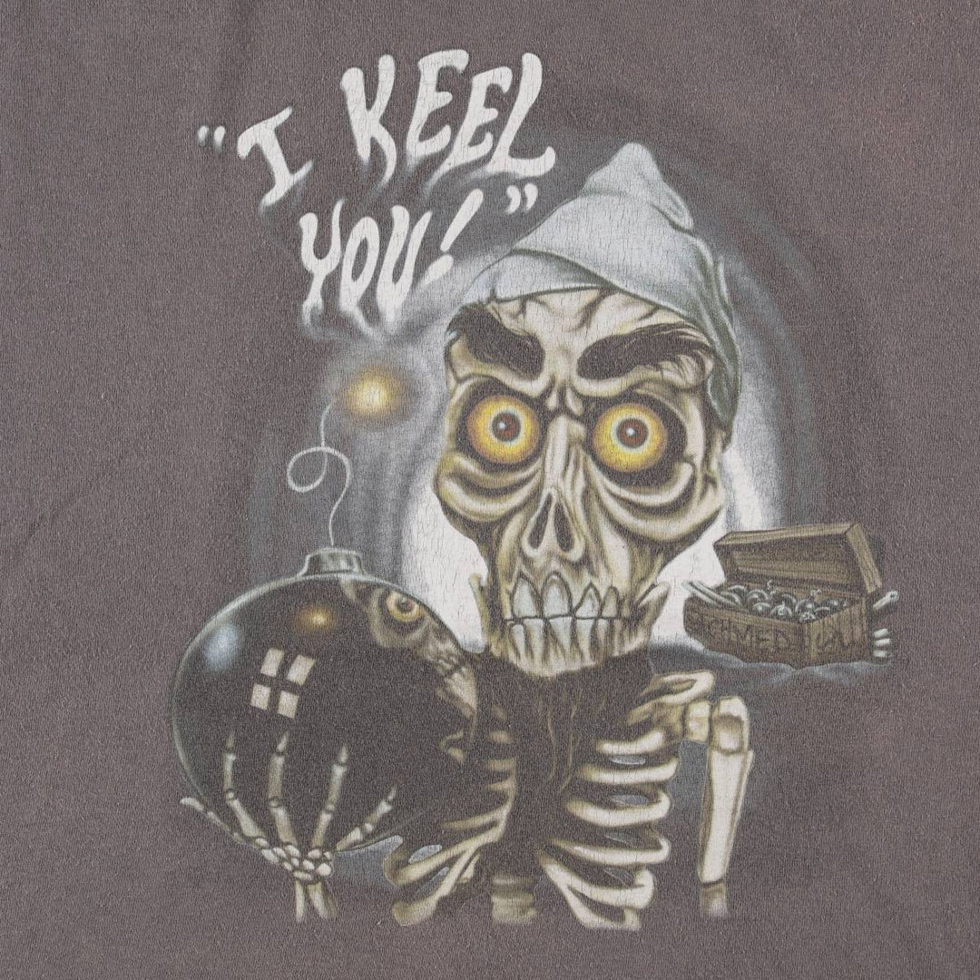 2000'S Gildan Achmed the Dead Terrorist Print T-Shirt, Men's XL (approx.) cotton Charcoal Vintage Second Hand