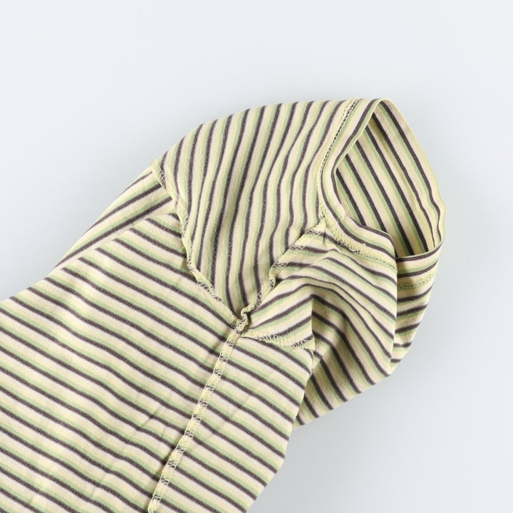 Springfield Multi-Border Striped T-Shirt, Men's XL (approx.) unclear yellow type Vintage Second Hand