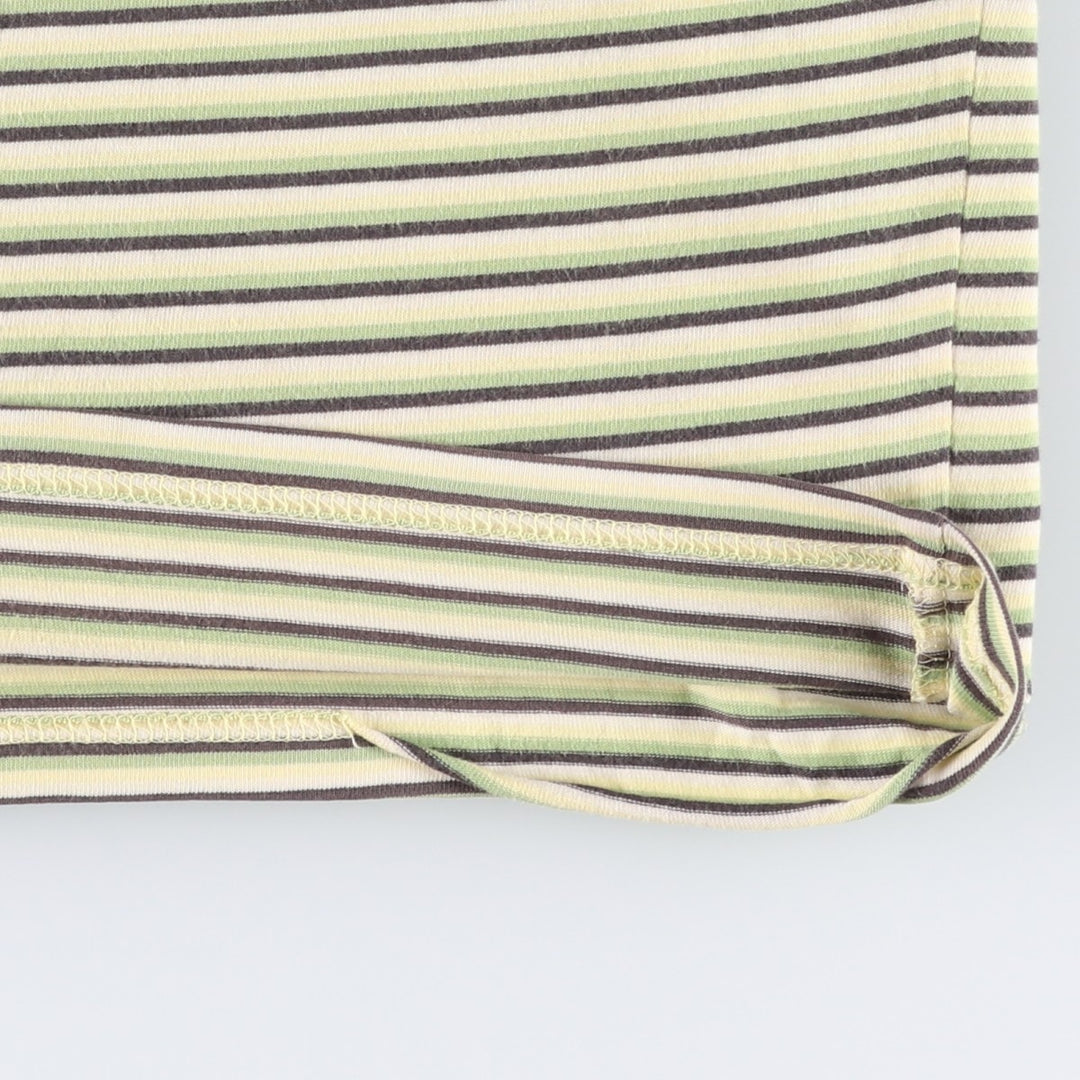 Springfield Multi-Border Striped T-Shirt, Men's XL (approx.) unclear yellow type Vintage Second Hand