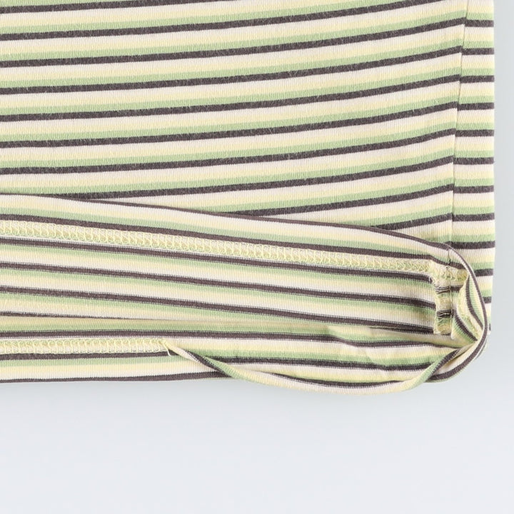 Springfield Multi-Border Striped T-Shirt, Men's XL (approx.) unclear yellow type Vintage Second Hand