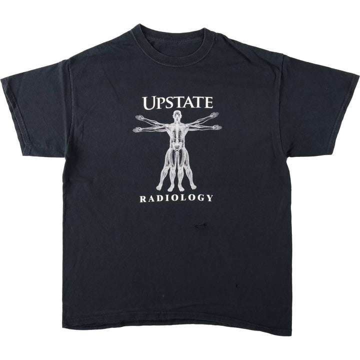 Parody Print T-Shirt, Men's Size M (equivalent), Crew Neck unclear black type Vintage Second Hand