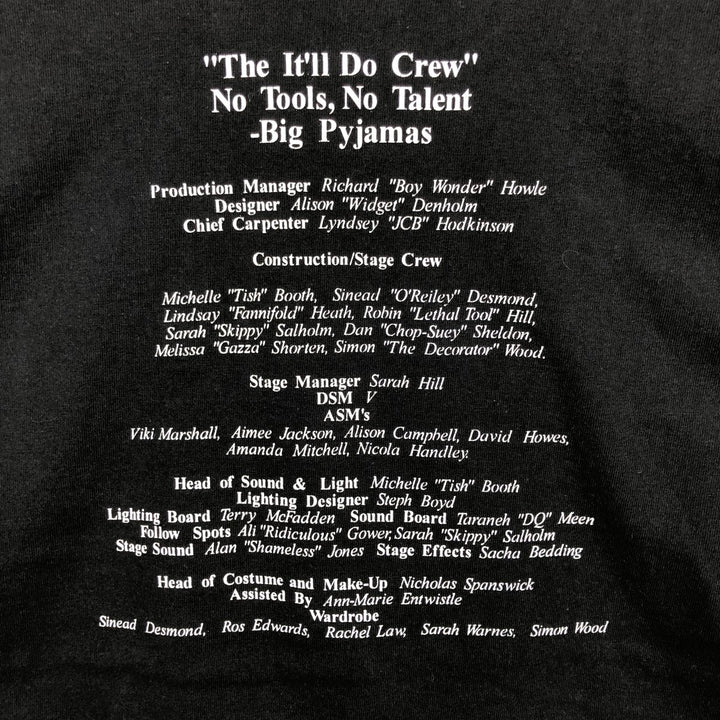 90'S Screen Stars The Pajama Game Print T-Shirt, Men's Size M (approx.), Vintage cotton black type Vintage Second Hand