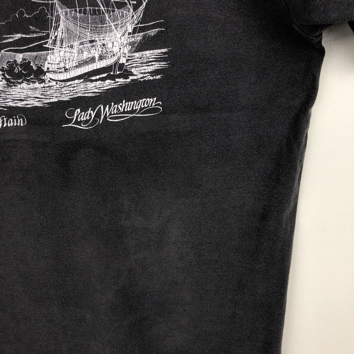 90'S Hanes BEEFY-T printed T-shirt, men's size L, vintage cotton black type Vintage Second Hand