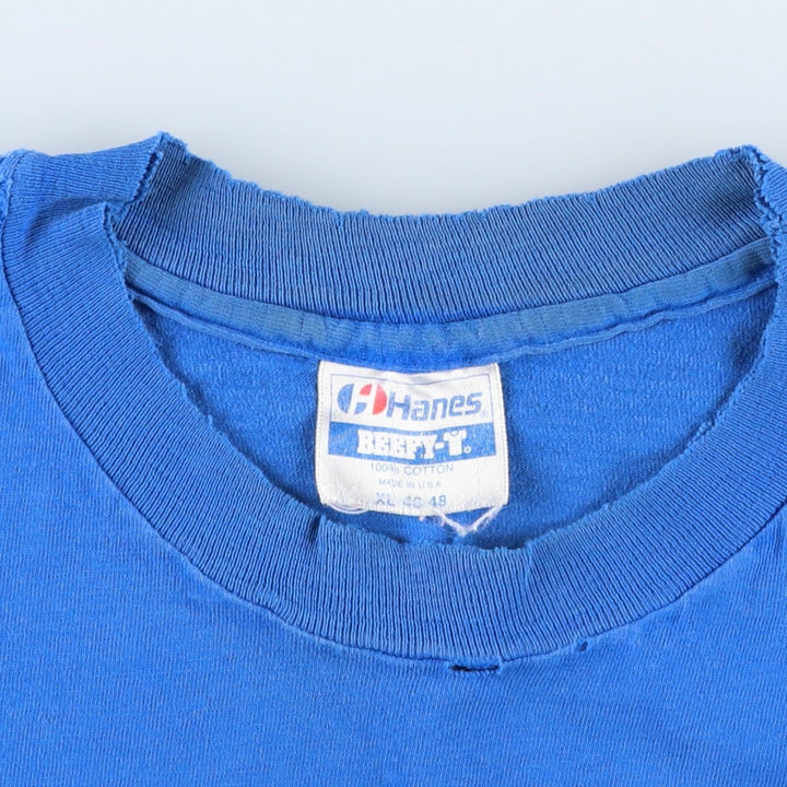 80'S Hanes BEEFY-T Blue Tag SKYWALKER Ranch Advertising T-Shirt, Made in USA, Men's XL equivalent, Vintage cotton blue type Vintage Second Hand