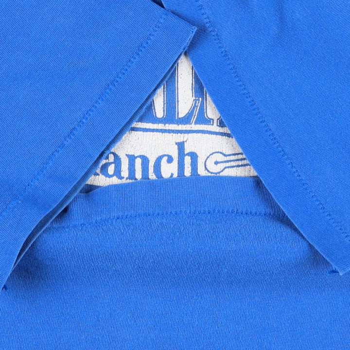 80'S Hanes BEEFY-T Blue Tag SKYWALKER Ranch Advertising T-Shirt, Made in USA, Men's XL equivalent, Vintage cotton blue type Vintage Second Hand