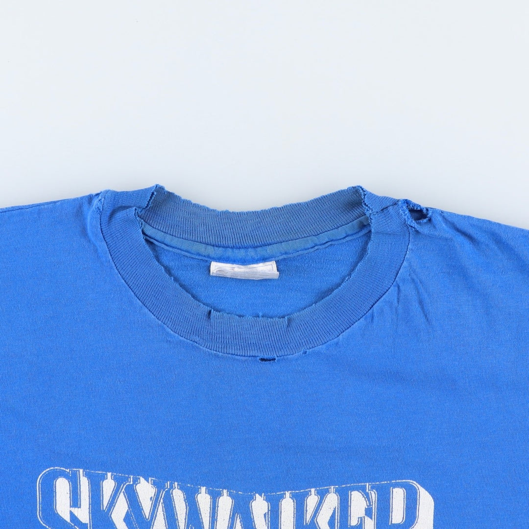 80'S Hanes BEEFY-T Blue Tag SKYWALKER Ranch Advertising T-Shirt, Made in USA, Men's XL equivalent, Vintage cotton blue type Vintage Second Hand