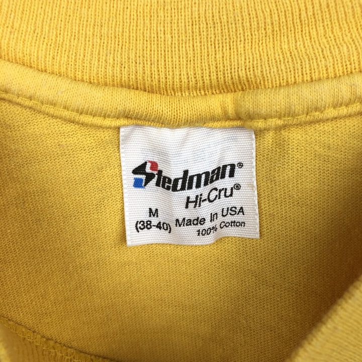 90'S Stedman HI CRU Fish Print T-Shirt, Made in USA, Men's Size M (approx.) cotton yellow type Vintage Second Hand