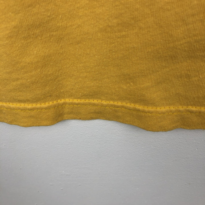 90'S Stedman HI CRU Fish Print T-Shirt, Made in USA, Men's Size M (approx.) cotton yellow type Vintage Second Hand