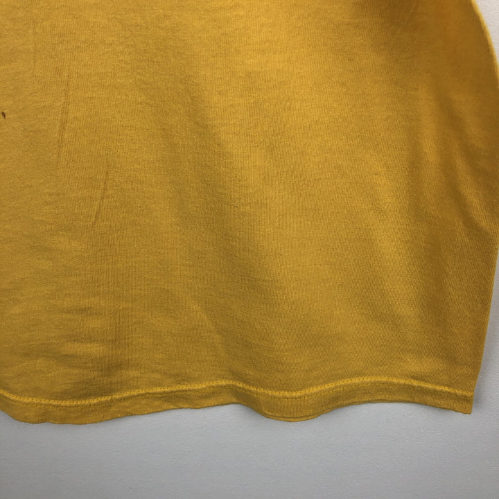 90'S Stedman HI CRU Fish Print T-Shirt, Made in USA, Men's Size M (approx.) cotton yellow type Vintage Second Hand
