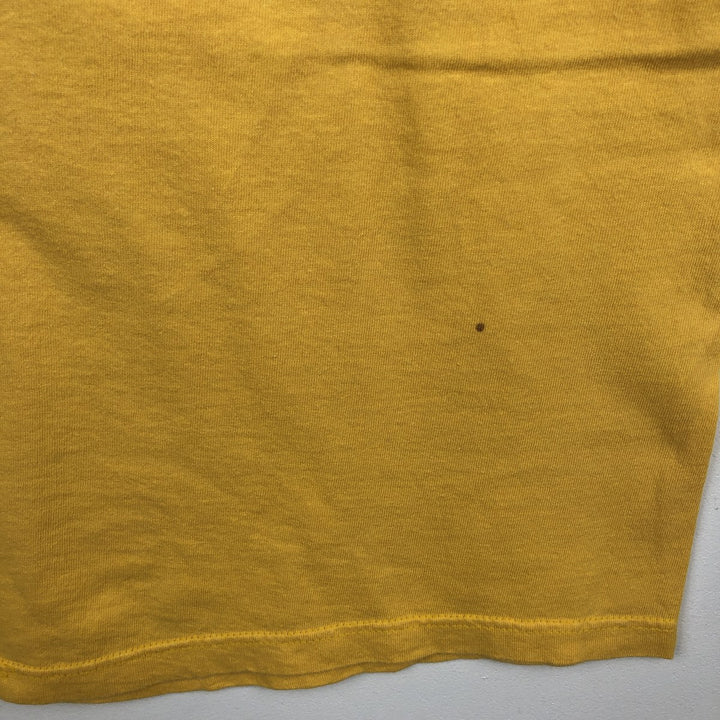 90'S Stedman HI CRU Fish Print T-Shirt, Made in USA, Men's Size M (approx.) cotton yellow type Vintage Second Hand