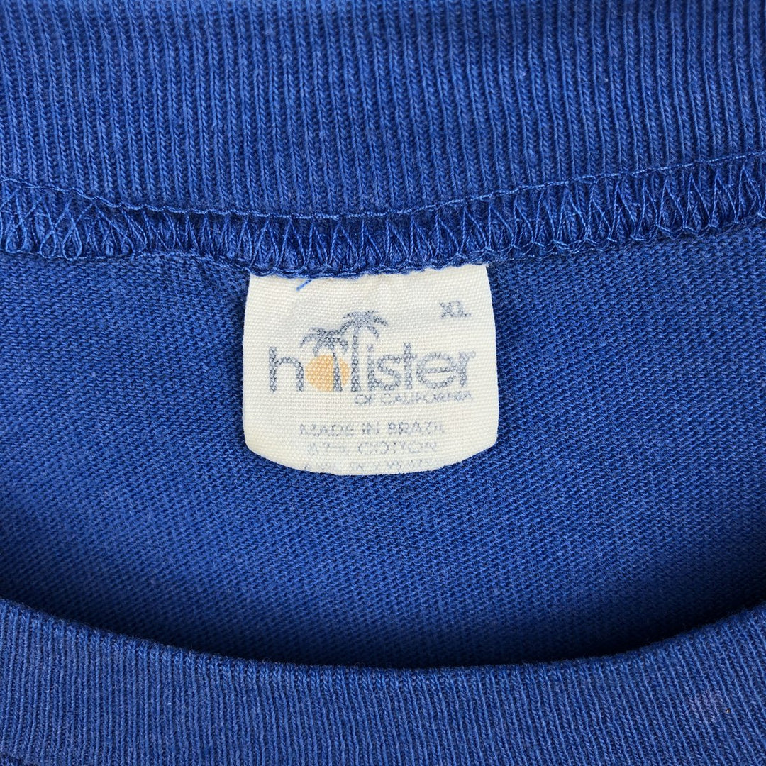 90'S Hollister surf/skate t-shirt, men's size XL equivalent, vintage. cotton blue type Vintage Second Hand