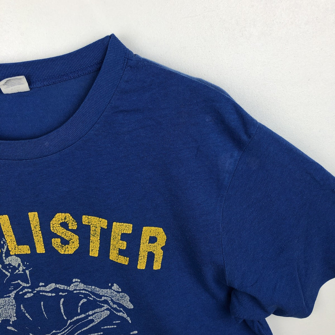 90'S Hollister surf/skate t-shirt, men's size XL equivalent, vintage. cotton blue type Vintage Second Hand