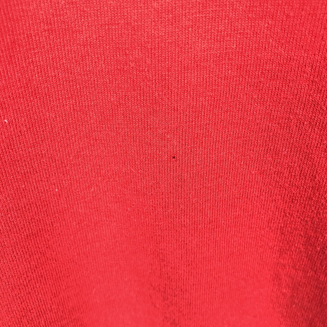 80s-90'S message print T-shirt, men's size M equivalent, vintage. unclear red type Vintage Second Hand