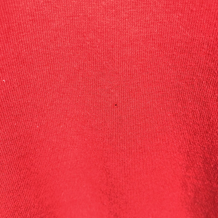 80s-90'S message print T-shirt, men's size M equivalent, vintage. unclear red type Vintage Second Hand