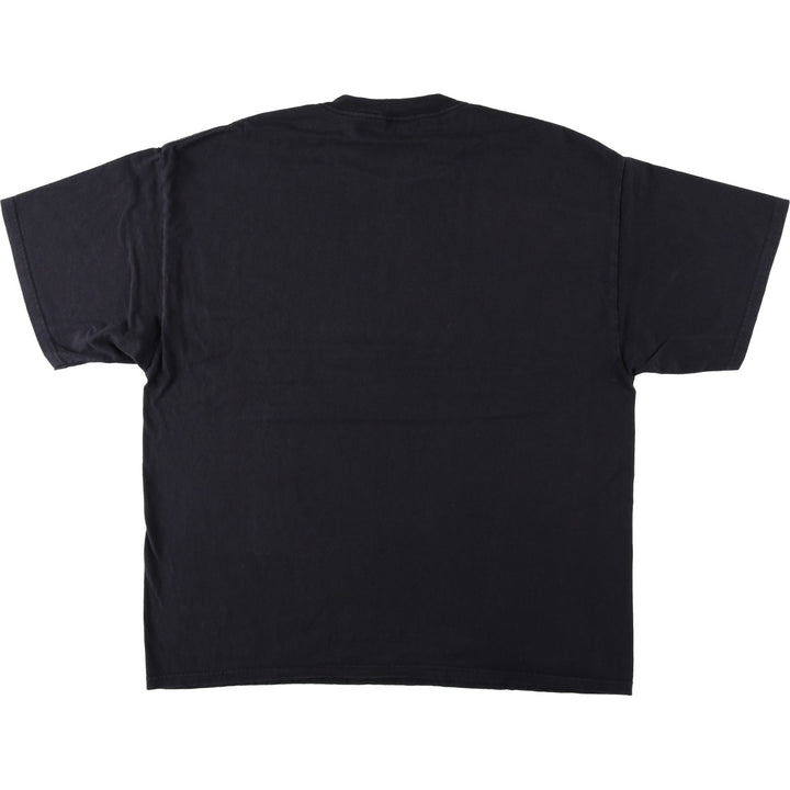 2000'S Delta Skull Pattern Message Print T-Shirt (Men's XL equivalent) cotton black type Vintage Second Hand