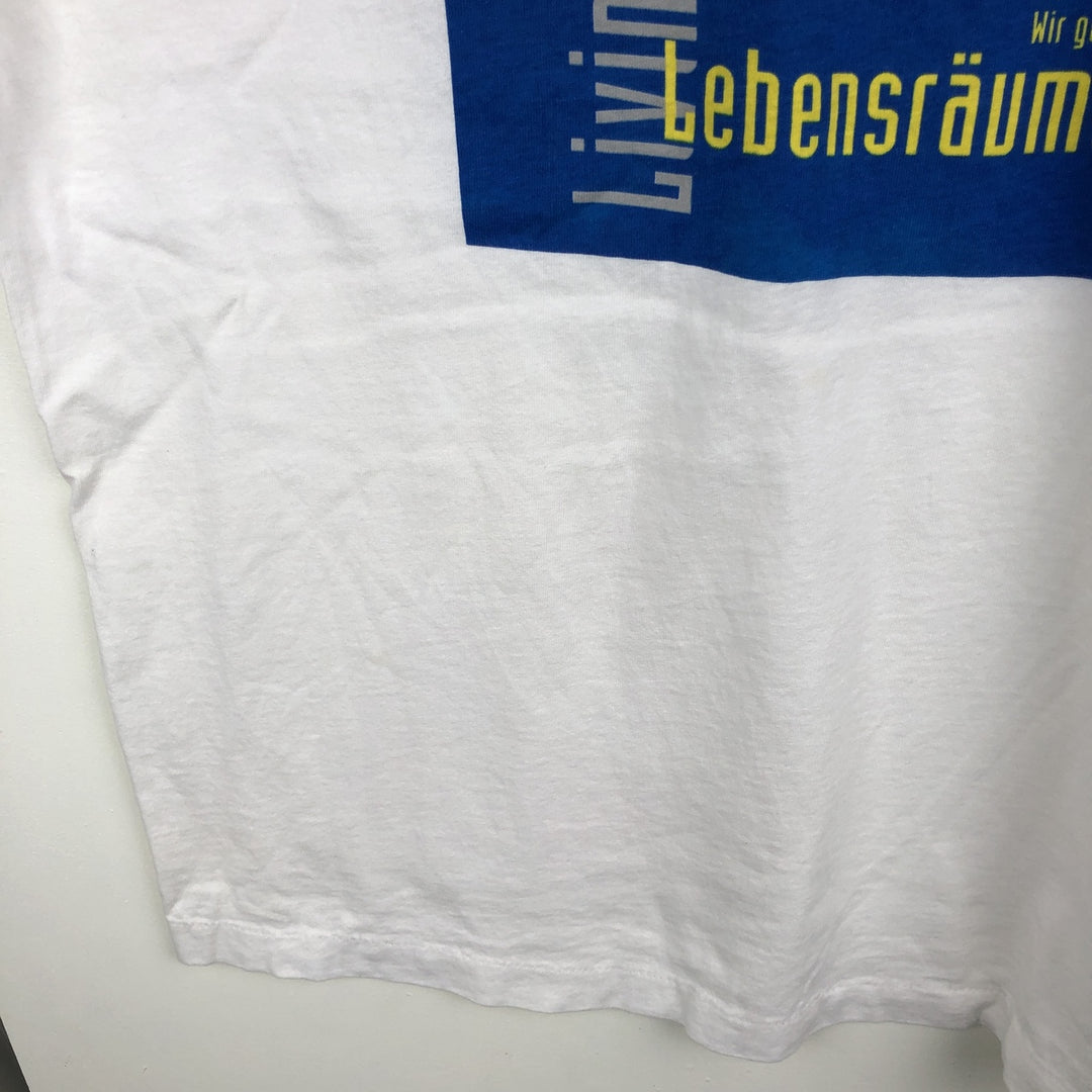 90'S Screen Stars Print T-Shirt, Made in Ireland, XXL (Equivalent to Men's XXL), Vintage cotton white type Vintage Second Hand