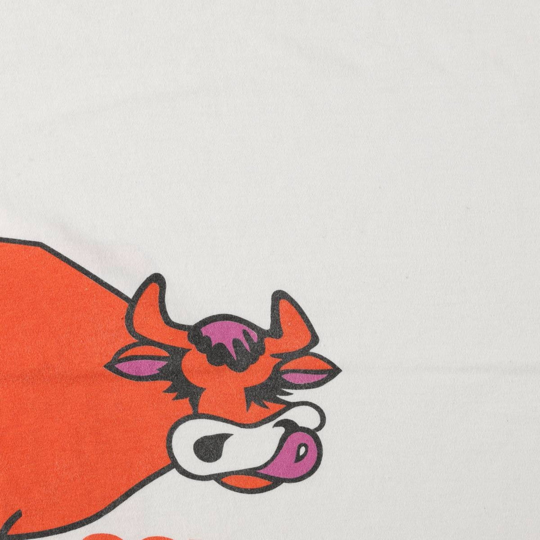 90'S Euroshirt Club Animal Pattern Print T-Shirt, Men's XL equivalent, Vintage cotton white type Vintage Second Hand