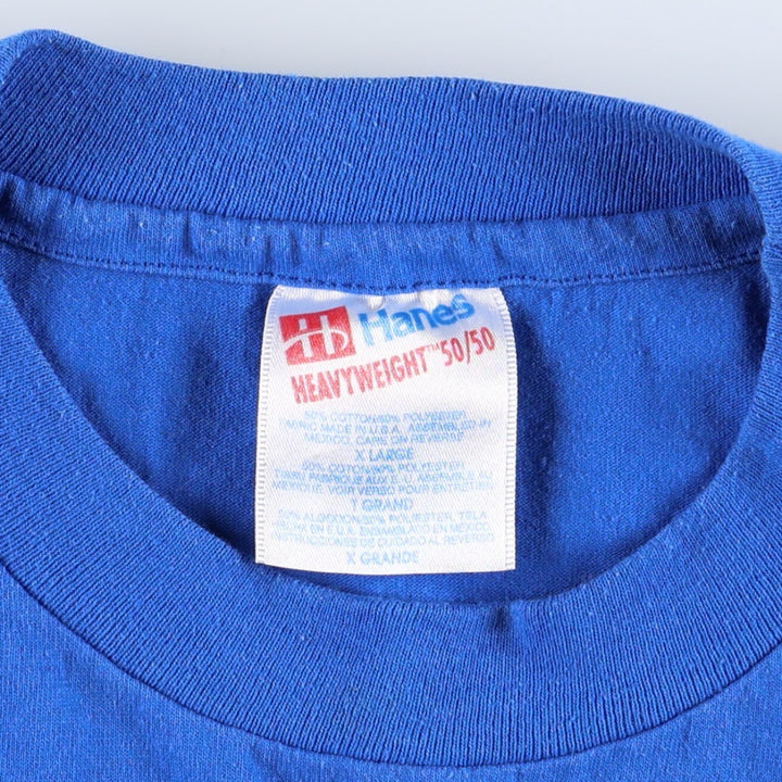 90'S Hanes HEAVYWEIGHT 50 cotton blue type Vintage Second Hand