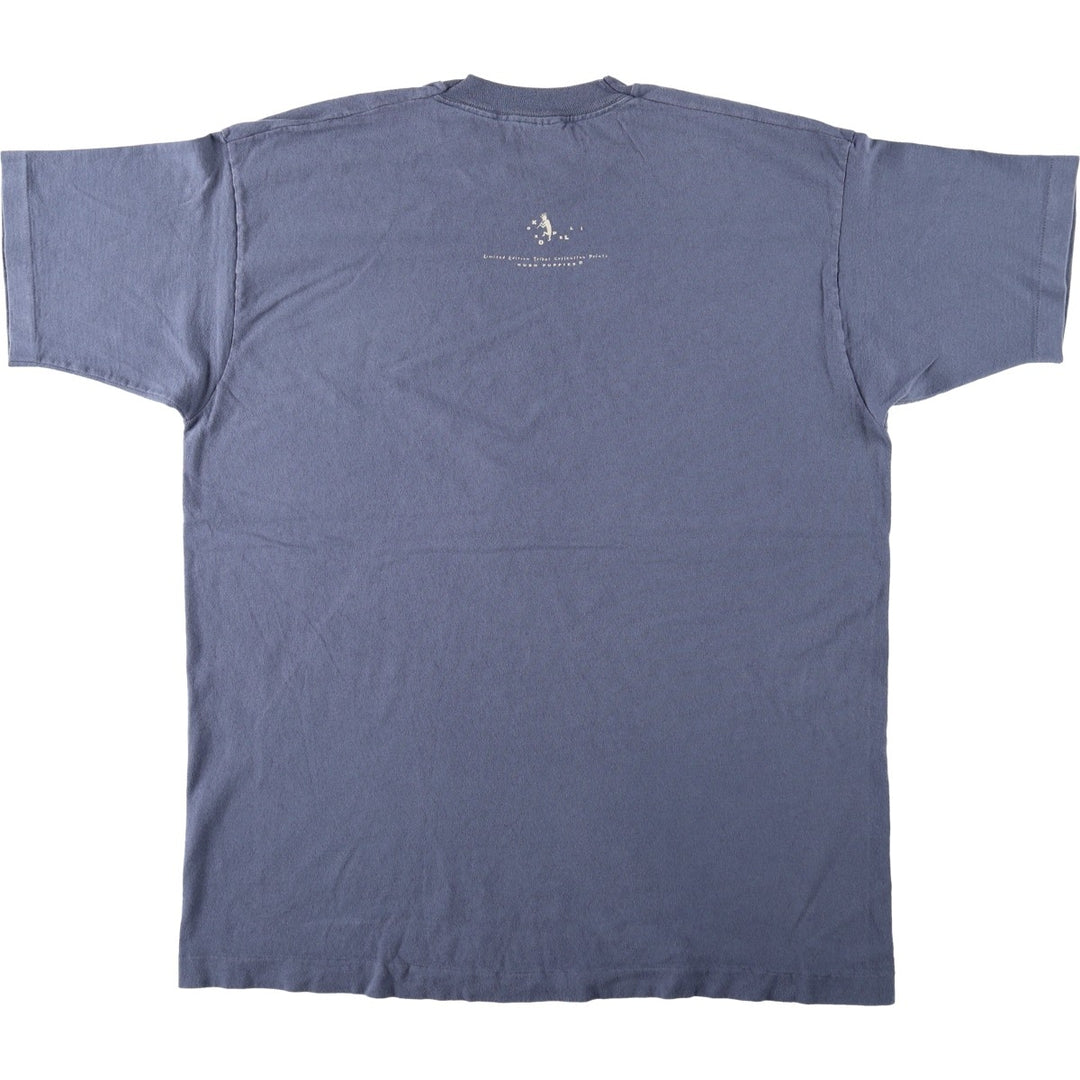 90'S Fruit of the Loom Kokopelli Print T-Shirt, Made in USA, Men's XL equivalent, Vintage cotton navy blue type Vintage Second Hand