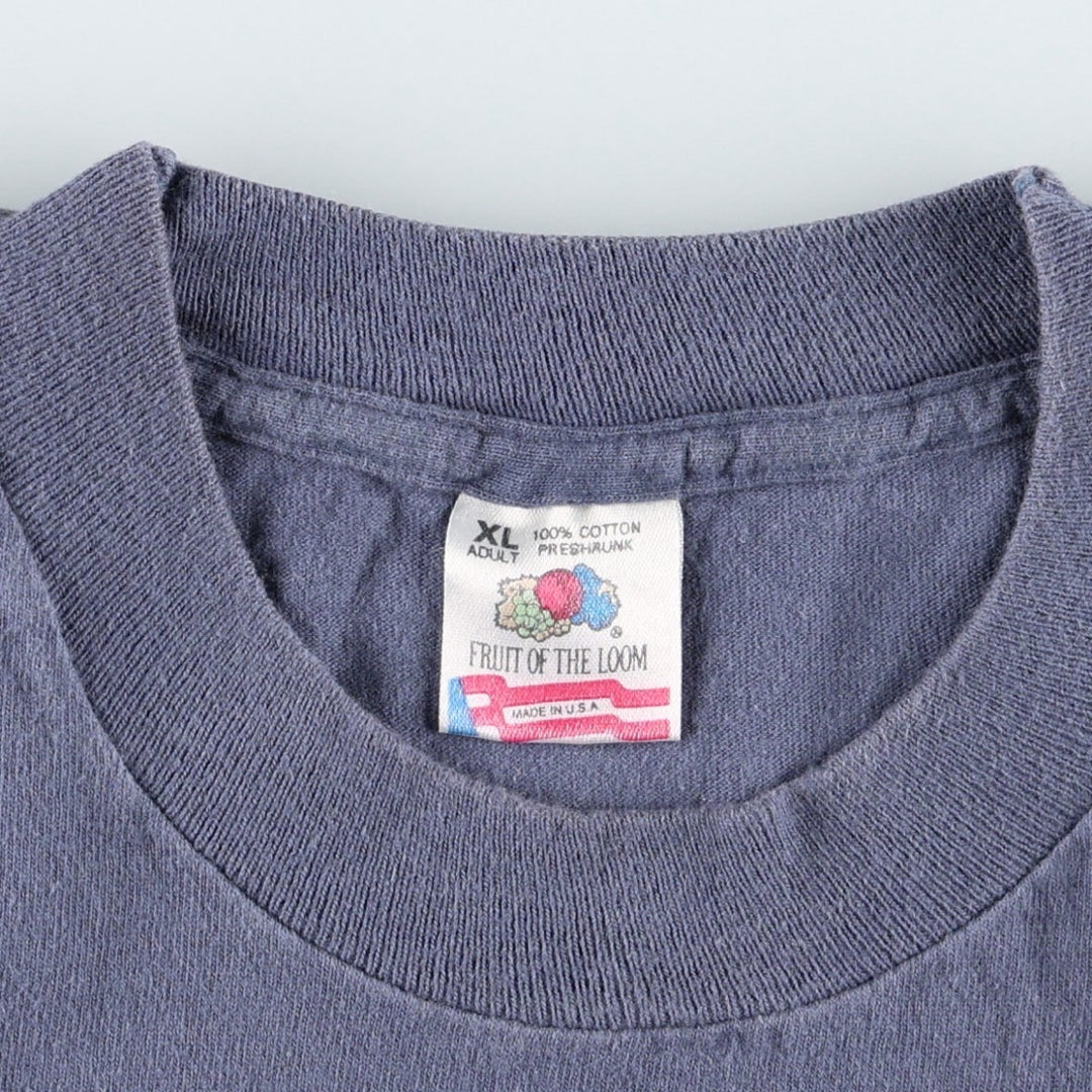 90'S Fruit of the Loom Kokopelli Print T-Shirt, Made in USA, Men's XL equivalent, Vintage cotton navy blue type Vintage Second Hand
