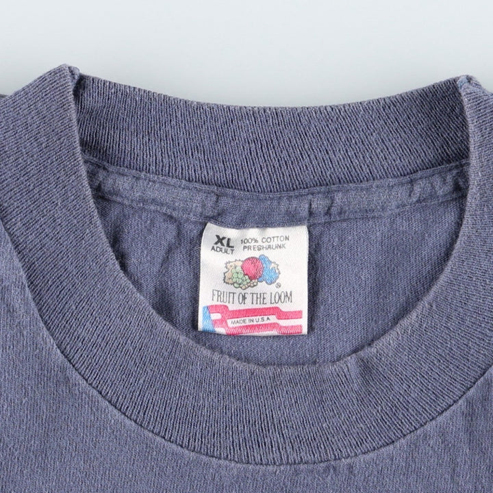 90'S Fruit of the Loom Kokopelli Print T-Shirt, Made in USA, Men's XL equivalent, Vintage cotton navy blue type Vintage Second Hand
