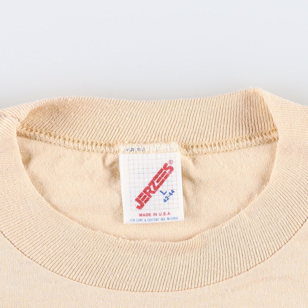 80'S Jerzees FORD Print T-Shirt, Made in USA, Men's Size L (approx.), Vintage cotton Beige type Vintage Second Hand