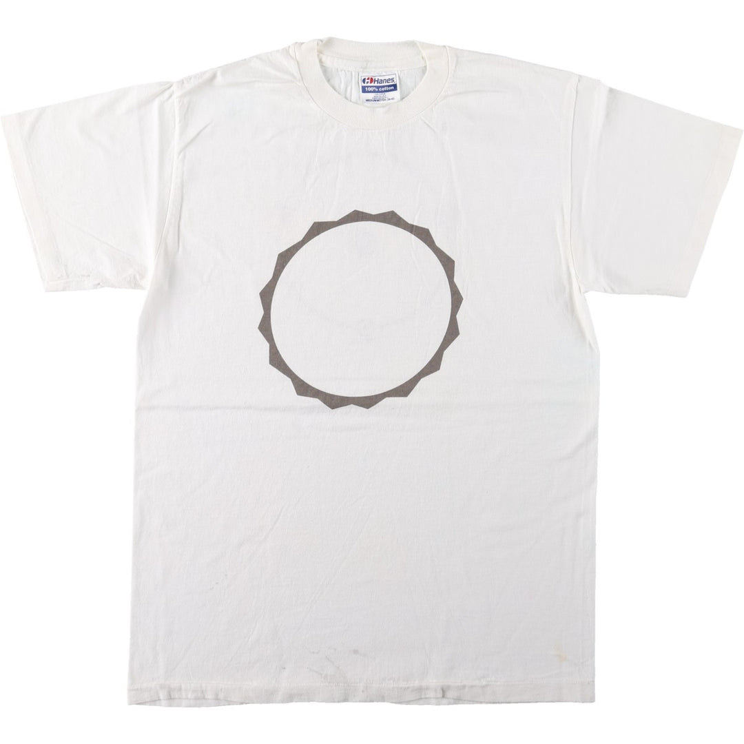 80'S Hanes Kids for Saving Earth Print T-Shirt, Made in USA, Men's Size M (approx.), Vintage cotton white type Vintage Second Hand