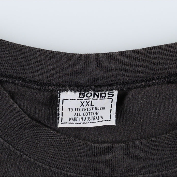 90'S BONDS Magilla Gorilla Character Print T-Shirt, Made in Australia, Men's XXL equivalent, Vintage cotton black type Vintage Second Hand
