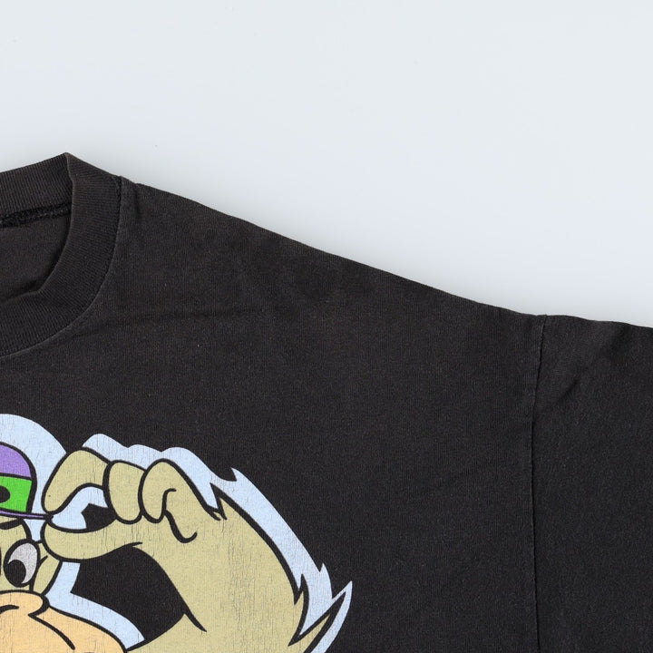90'S BONDS Magilla Gorilla Character Print T-Shirt, Made in Australia, Men's XXL equivalent, Vintage cotton black type Vintage Second Hand