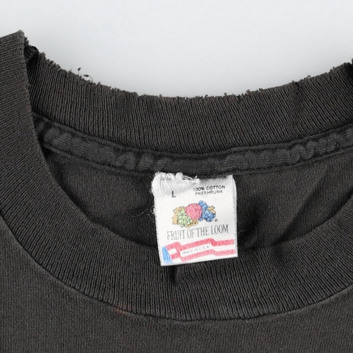 90'S Fruit of the Loom Vietnam War Memorial Souvenir T-Shirt, Made in USA, Men's Size L (approx.), Vintage cotton black type Vintage Second Hand